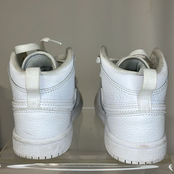 JORDAN 1 MID TRIPLE WHITE YOUTH SNEAKER FTL-01-021 - Picture 5 of 8